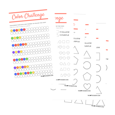 Visual perception worksheets for coloring